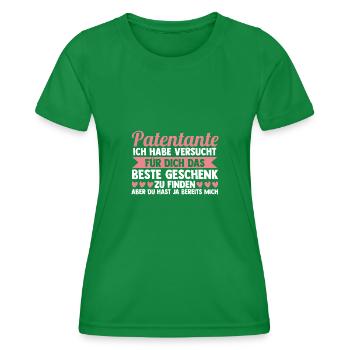 Patentante Familie Taufe Geschenk - Frauen Funktions-T-Shirt - Kelly Green - Vorne - AI Model Female 172 dark (172cm)