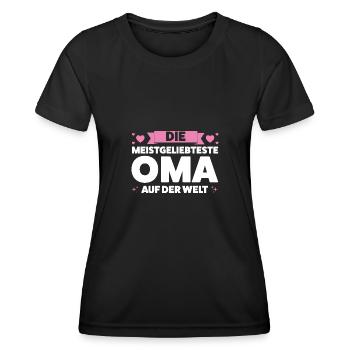 Oma Großmutter Großmütter Geschenk - Frauen Funktions-T-Shirt - Schwarz - Vorne - AI Model Female 172 light (172cm)