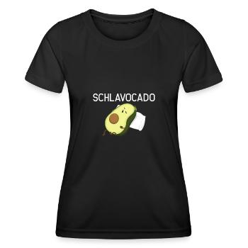 Schlafanzug Avocado Schlafanzug Geschenk - Frauen Funktions-T-Shirt - Schwarz - Vorne - AI Model Female 172 light (172cm)