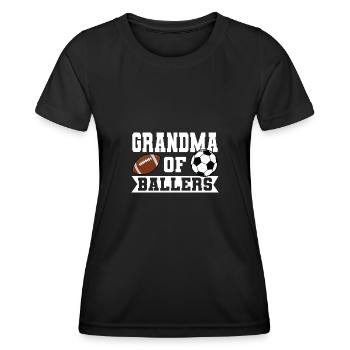 baller fussball baller Geschenk - Frauen Funktions-T-Shirt - Schwarz - Vorne - AI Model Female 172 light (172cm)