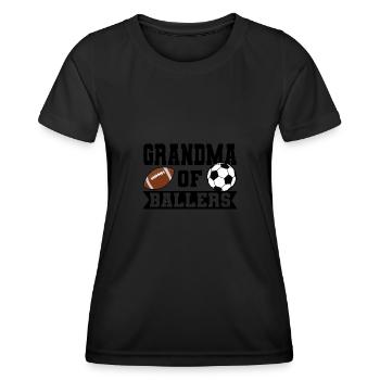baller fussball baller Geschenk - Frauen Funktions-T-Shirt - Schwarz - Vorne - AI Model Female 172 light (172cm)