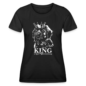 Leonberger King de tout Chiens Disant - T-shirt sport Femme - noir - Devant - AI Model Female 172 light (172cm)