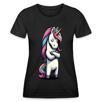 Unicorn Unicorns Unicorn Fan Unicorn Lover - Women's Functional T-Shirt - black - Front - AI Model Female 172 light (172cm)