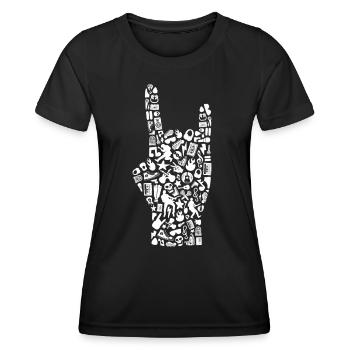 Guitare basse Bassiste Bassiste Bassiste Guitare basse - T-shirt sport Femme - noir - Devant - AI Model Female 172 light (172cm)
