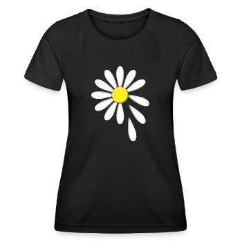 Margerite - er liebt mich, er liebt mich nicht - Frauen Funktions-T-Shirt - Schwarz - Vorne - AI Model Female 172 light (172cm)