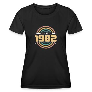 Anniversary 40 years 1982 CLASSIC - Women's Functional T-Shirt - black - Front - AI Model Female 172 light (172cm)