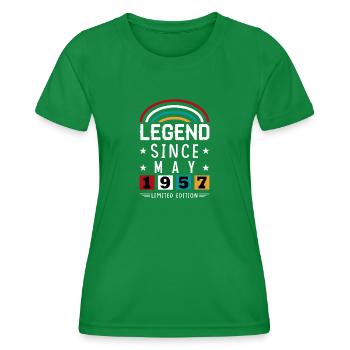 1957 Légende depuis le cadeau d’anniversaire Mai - T-shirt sport Femme - vert - Devant - AI Model Female 172 dark (172cm)