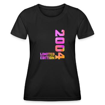 20ème Anniversaire Original 2004 Millésime 20 Ans - T-shirt sport Femme - noir - Devant - AI Model Female 172 light (172cm)