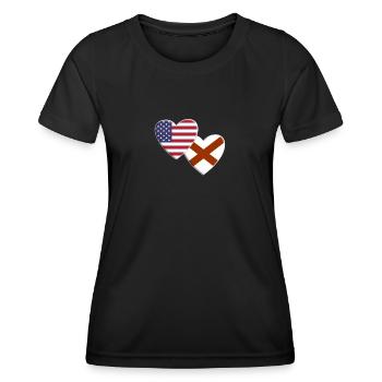 USA American State Of Alabama Flag Patriotic 4th - Women's Functional T-Shirt - black - Front - AI Model Female 172 light (172cm)