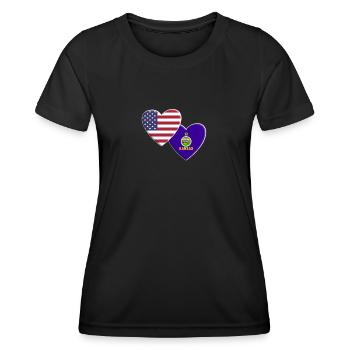 USA American State Of Kansas Flag Patriotic 4th - Women's Functional T-Shirt - black - Front - AI Model Female 172 light (172cm)