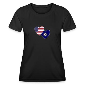 USA American State Of Kentucky Flag Patriotic 4th - Women's Functional T-Shirt - black - Front - AI Model Female 172 light (172cm)