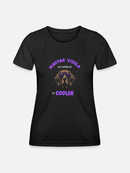 Magyar Vizsla - like a normal dog but cooler lila - Women's Functional T-Shirt - black