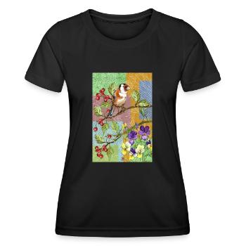 Oiseau - T-shirt sport Femme - noir - Devant - AI Model Female 172 light (172cm)