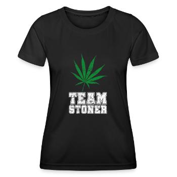 Team Stoner vintage white - Frauen Funktions-T-Shirt - Schwarz - Vorne - AI Model Female 172 light (172cm)