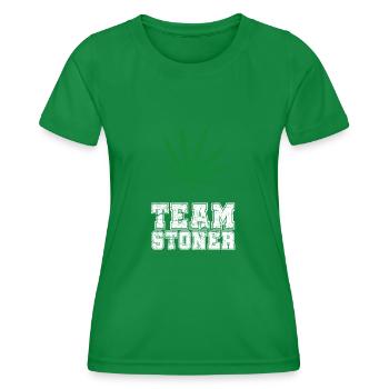 Team Stoner vintage white - Women's Functional T-Shirt - kelly green - Front - AI Model Female 172 dark (172cm)