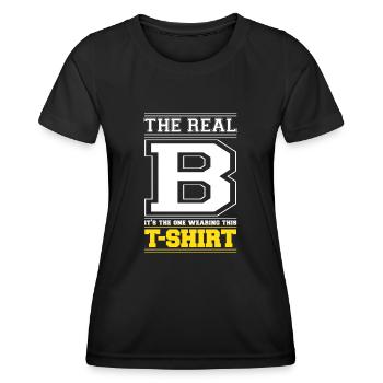 INITIAL B - LETTER B - Women's Functional T-Shirt - black - Front - AI Model Female 172 light (172cm)