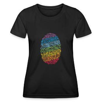 LGBT Rainbow Gay Heart Homosexuality - Women's Functional T-Shirt - black - Front - AI Model Female 172 light (172cm)
