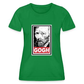 VAN GOGH OBEY - Women's Functional T-Shirt - kelly green - Front - AI Model Female 172 dark (172cm)