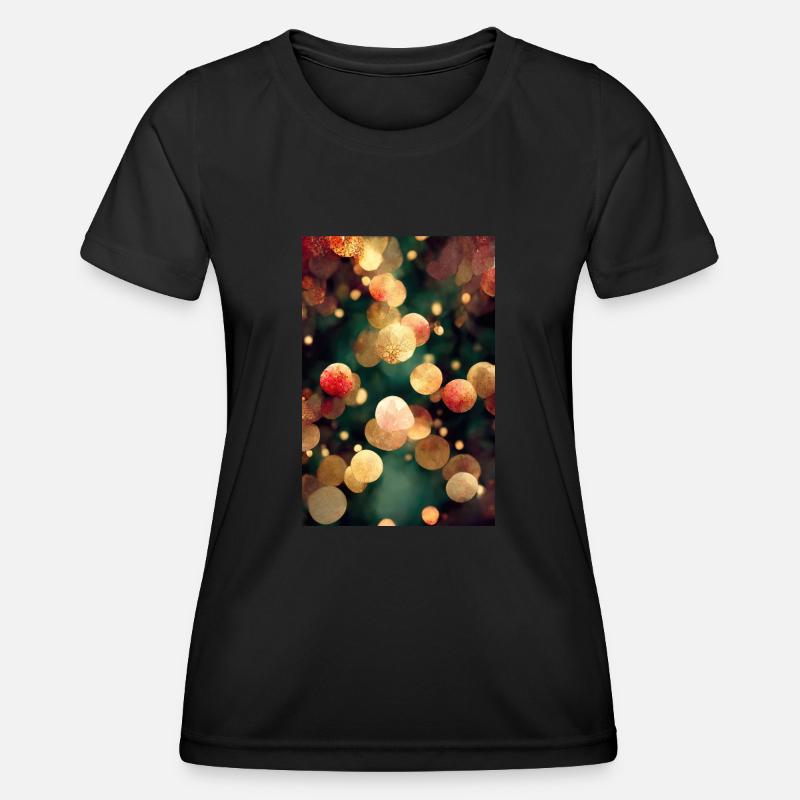 Christmas BG Lights - Women's Functional T-Shirt - black