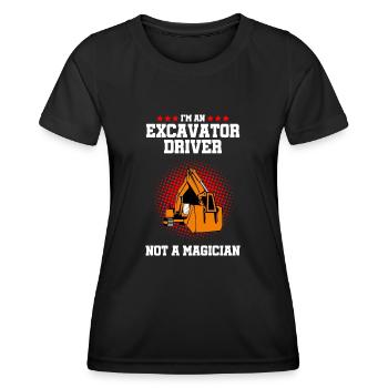 Heavy Equipment Operator and Excavator Operator Design - Women's Functional T-Shirt - black - Front - AI Model Female 172 light (172cm)