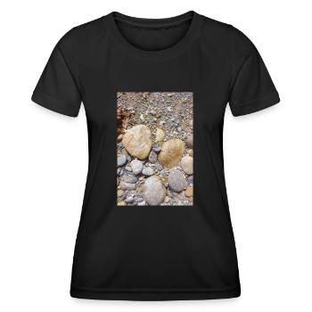 galets de plage - T-shirt sport Femme - noir - Devant - AI Model Female 172 light (172cm)
