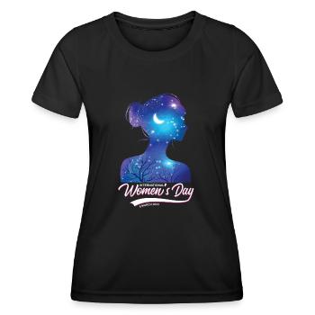 Journée internationale de la femme - T-shirt sport Femme - noir - Devant - AI Model Female 172 light (172cm)