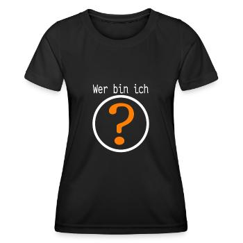 Wer bin ich? - Frauen Funktions-T-Shirt - Schwarz - Vorne - AI Model Female 172 light (172cm)