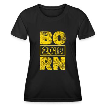 Born 2018 - Frauen Funktions-T-Shirt - Schwarz - Vorne - AI Model Female 172 light (172cm)