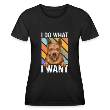 Australian Cattle Dog Red Blue Heeler - Women's Functional T-Shirt - black - Front - AI Model Female 172 light (172cm)