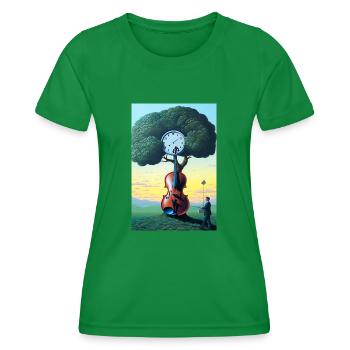 Musique intemporelle - T-shirt sport Femme - vert - Devant - AI Model Female 172 dark (172cm)