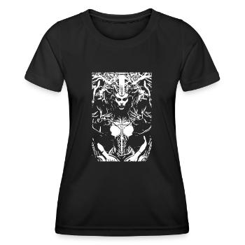 Femme cyborg de science-fiction - T-shirt sport Femme - noir - Devant - AI Model Female 172 light (172cm)