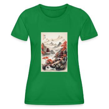 Chine - T-shirt sport Femme - vert - Devant - AI Model Female 172 dark (172cm)