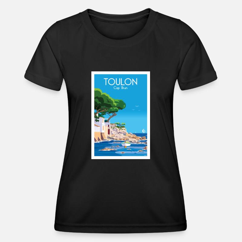 TOULON CAP BRUN - Women's Functional T-Shirt - black