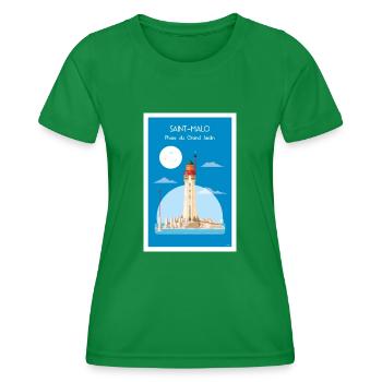 PHARE DU GRAND JARDIN - T-shirt sport Femme - vert - Devant - AI Model Female 172 dark (172cm)