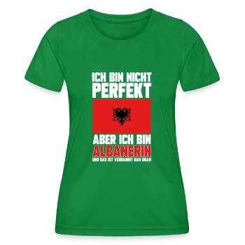 Albanische Flagge Albanischer Adler Shqiponja - Frauen Funktions-T-Shirt - Kelly Green - Vorne - AI Model Female 172 dark (172cm)