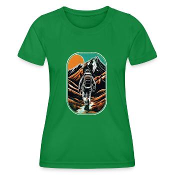 Natur & Bergwandern - Frauen Funktions-T-Shirt - Kelly Green - Vorne - AI Model Female 172 dark (172cm)