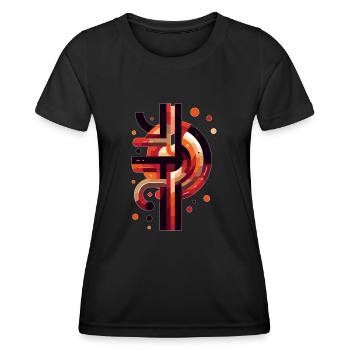 Symbol nordischer Mythologie - Frauen Funktions-T-Shirt - Schwarz - Vorne - AI Model Female 172 light (172cm)