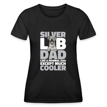 Silver Labrador Retriever Silver Lab - T-shirt sport Femme - noir - Devant - AI Model Female 172 light (172cm)