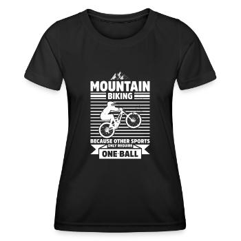 Mountain Bike Mtb Downhill Bike Cyclist Biker - Women's Functional T-Shirt - black - Front - AI Model Female 172 light (172cm)
