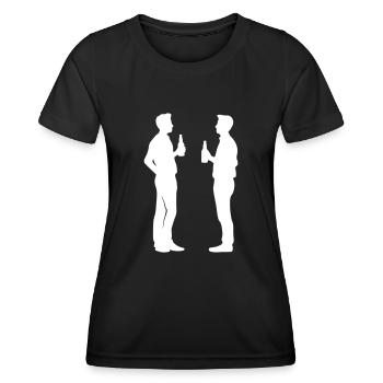 Equipe d’enterrement de vie de garçon - T-shirt sport Femme - noir - Devant - AI Model Female 172 light (172cm)