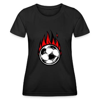 Le football brûle le feu - T-shirt sport Femme - noir - Devant - AI Model Female 172 light (172cm)