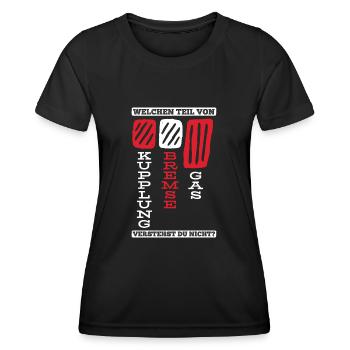 Fahrlehrer Fahrschule Führerschein - Frauen Funktions-T-Shirt - Schwarz - Vorne - AI Model Female 172 light (172cm)