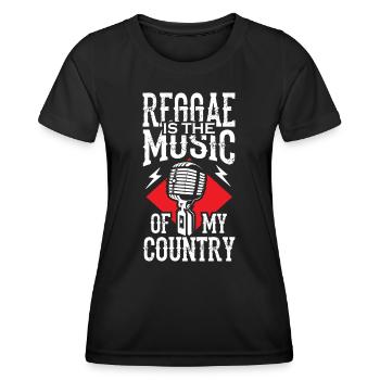 Reggae is the Music of my Country - Frauen Funktions-T-Shirt - Schwarz - Vorne - AI Model Female 172 light (172cm)