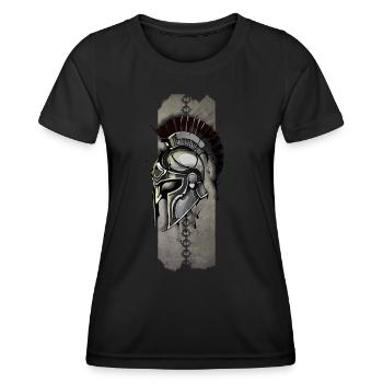 Guardian of Valor: Spartan Helmet - Women's Functional T-Shirt - black - Front - AI Model Female 172 light (172cm)