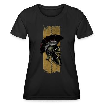 Gladiator's Might: Helmet of the Arena - Women's Functional T-Shirt - black - Front - AI Model Female 172 light (172cm)