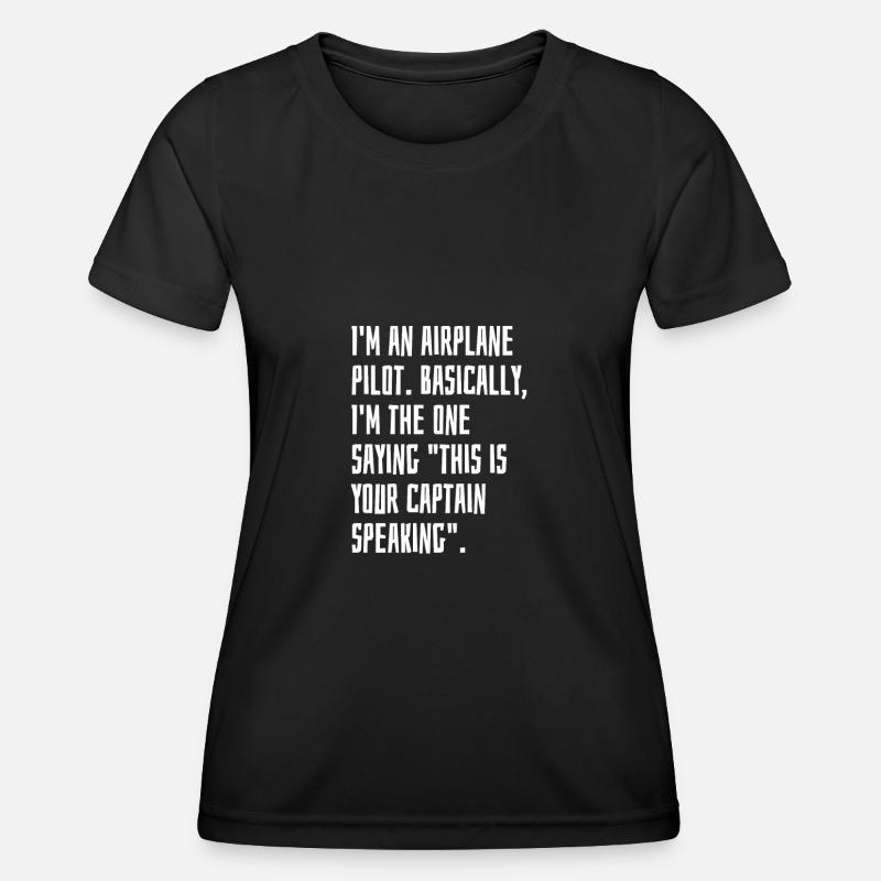 Airplane Pilot - Women's Functional T-Shirt - black