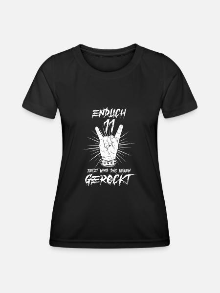ENDLICH 11 - 11. Geburtstag - Frauen Funktions-T-Shirt - Schwarz