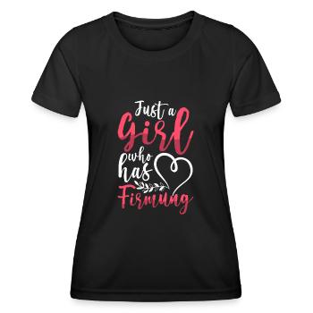 Just a girl who has Firmung Firmling - Frauen Funktions-T-Shirt - Schwarz - Vorne - AI Model Female 172 light (172cm)