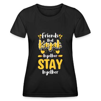 Ruderer Sport Steuermann - Frauen Funktions-T-Shirt - Schwarz - Vorne - AI Model Female 172 light (172cm)