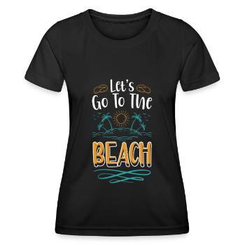 Urlaub Meer Brise - Frauen Funktions-T-Shirt - Schwarz - Vorne - AI Model Female 172 light (172cm)